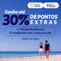 Latam. Ganhe 30% de pontos extras.