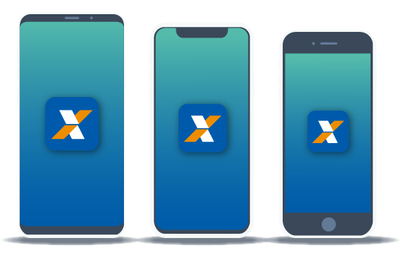 Imagem de dispositivos móveis com APP da CAIXA